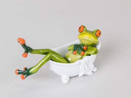 Figur Frosch in Badewanne 